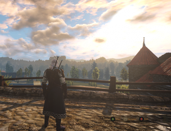 Geralt on the Novigrad Bridge